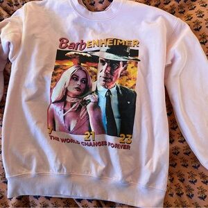 Barbenheimer sweatshirt.